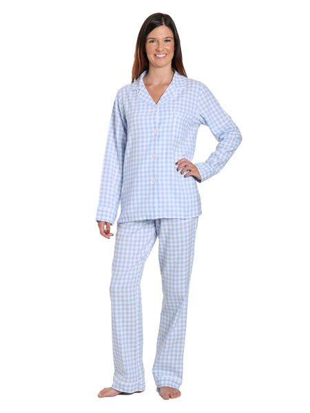 Flannel People Women Pajamas Set - 100% Cotton Flannel Pajamas Women Warm  PJs Set – Noble Mount