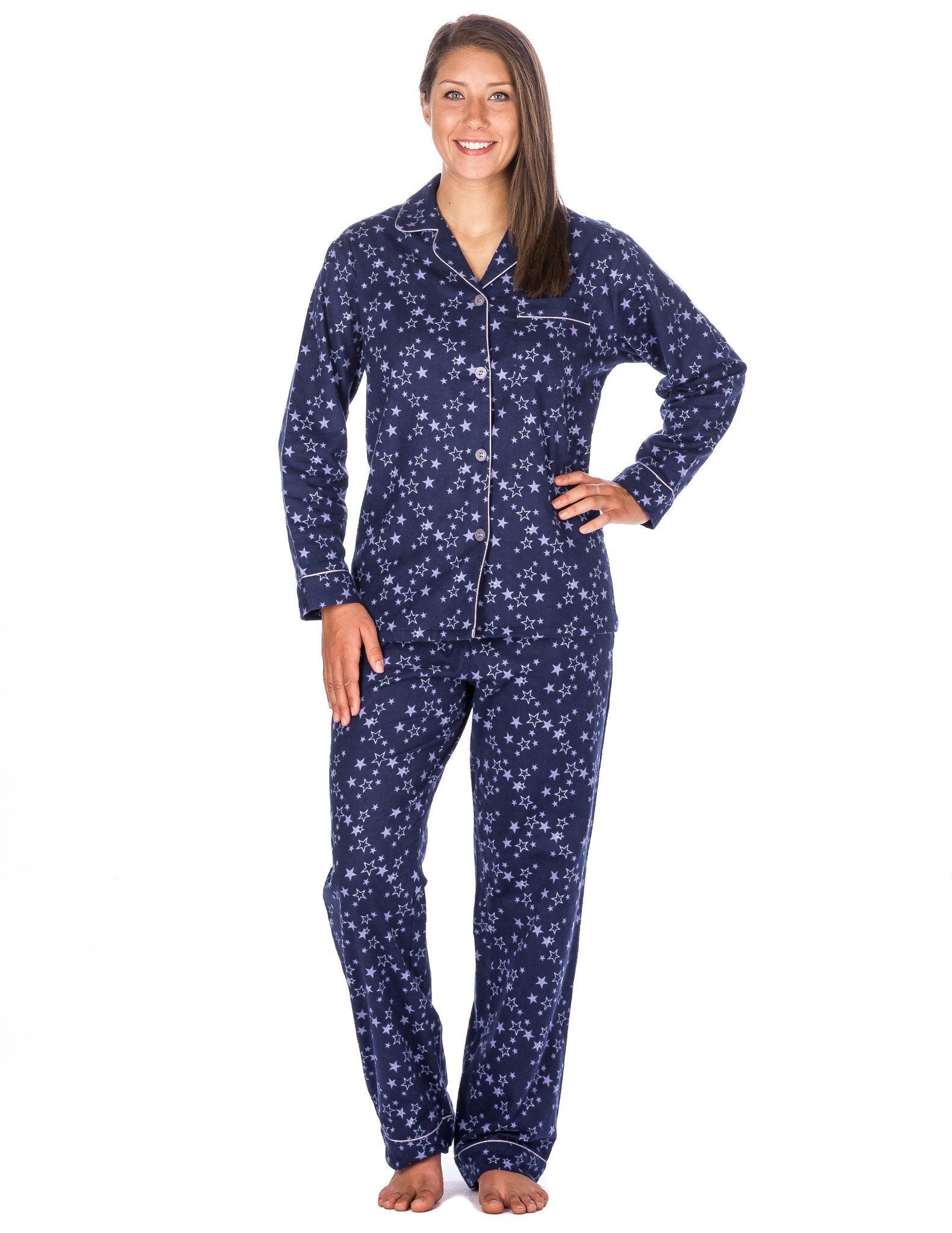 Charter Club Soft Brushed Cotton Pajama Set, Created for Macy's