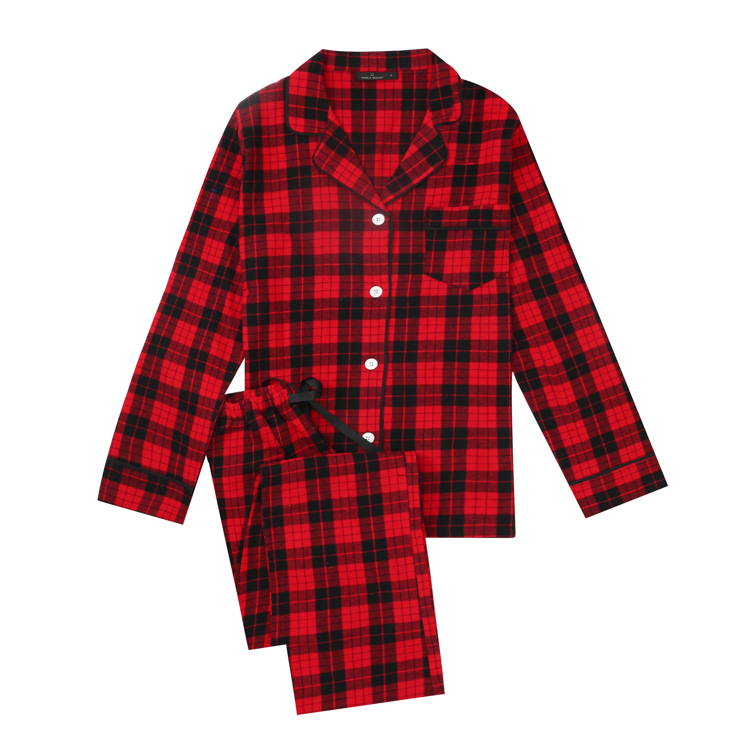2Pc Lightweight Flannel Womens Pajama Sets - Red-White-Black Plaid –  FlannelPeople